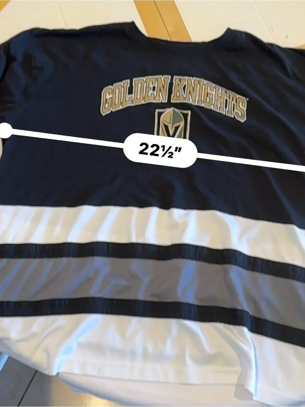 Vegas Golden Knights Men’s XL Hockey Jersey Style Long Sleeve Tee Shirt